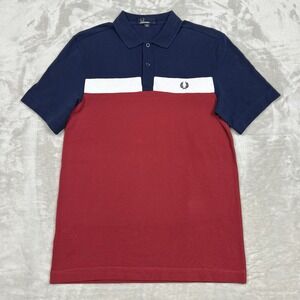 Fred Perry Polo‎ Shirt Colour Block Men's Small